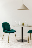Krzesło \'Lux\' - Zielone/Mosiężne
