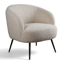 Fotel \'Capri\' - Biały/Boucl&eacute;