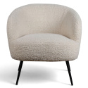 Fotel \'Capri\' - Biały/Boucl&eacute;