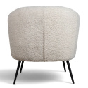 Fotel \'Capri\' - Biały/Boucl&eacute;