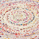 Okrągły dywan \'Flätan\' 120cm - Biały/Multi