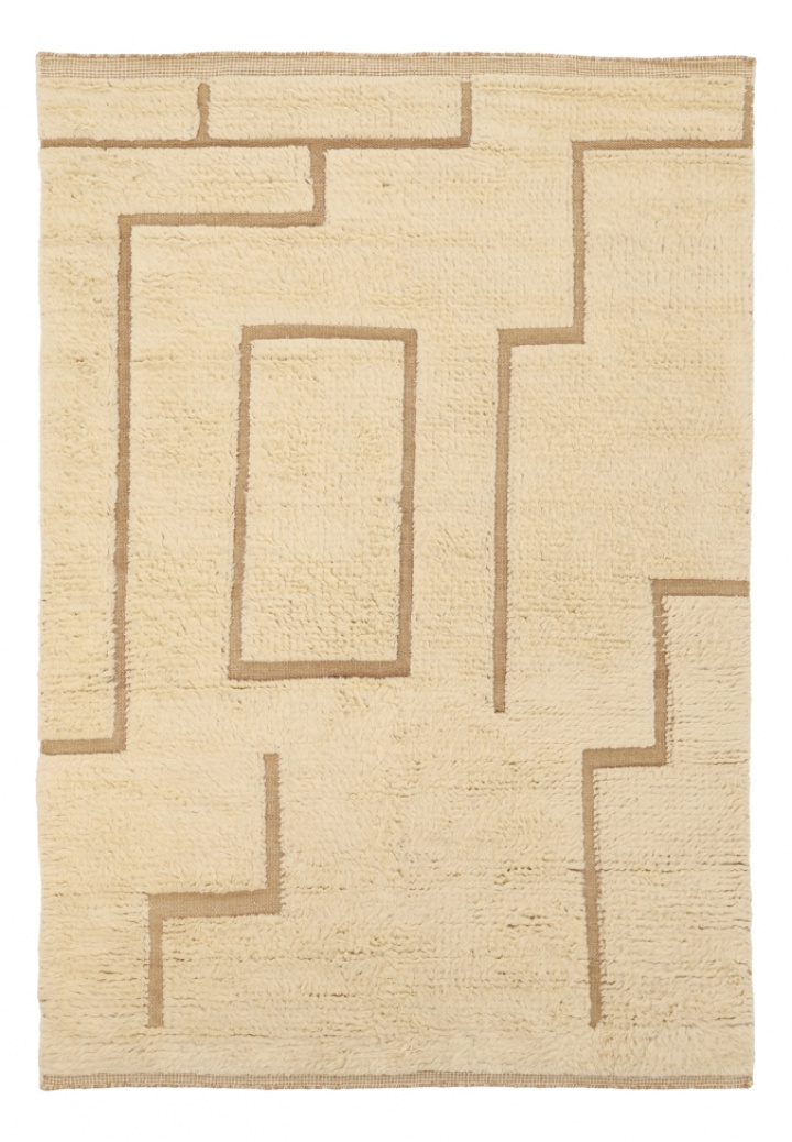 Dywan Rya \'Wełna tkana ręcznie Kiberg\' - biała w grupie Wystrój / Dywany / Dywany ryżowe w Reforma (V10200)