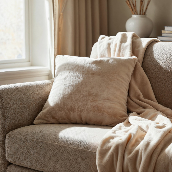 Narzuta \'Aranga Super Soft Throw” 130x170cm – beżowa w grupie Wystrój / Tekstylia / Kocyki i pledy w Reforma (V10201568)