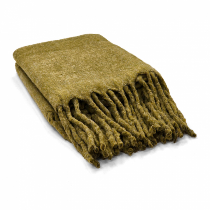 Krata \'Samantha\' 130x170cm - Oliwkowa zieleń w grupie Wystrój / Tekstylia / Kocyki i pledy w Reforma (V10201726)