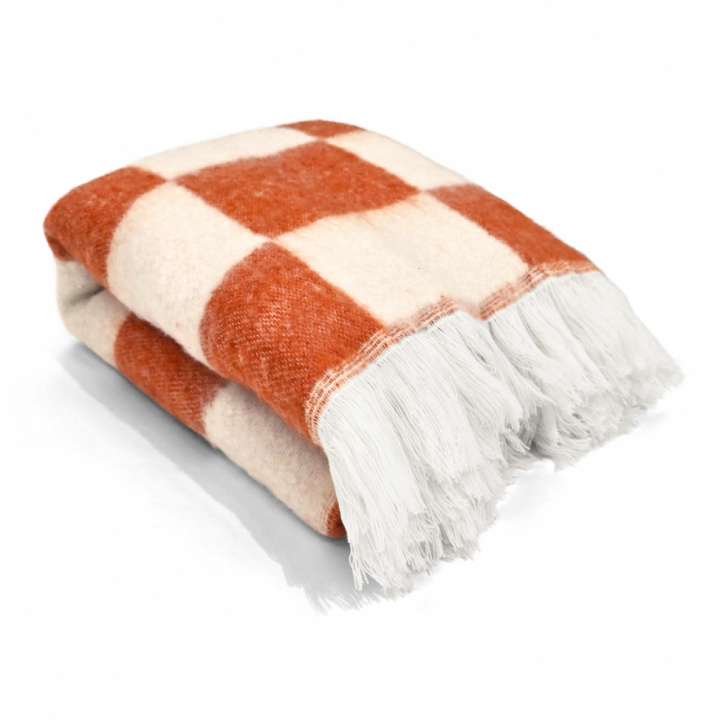 Krata \'Audrey Check\' 130x170cm - Różowo-biała w grupie Wystrój / Tekstylia / Kocyki i pledy w Reforma (V10201734)