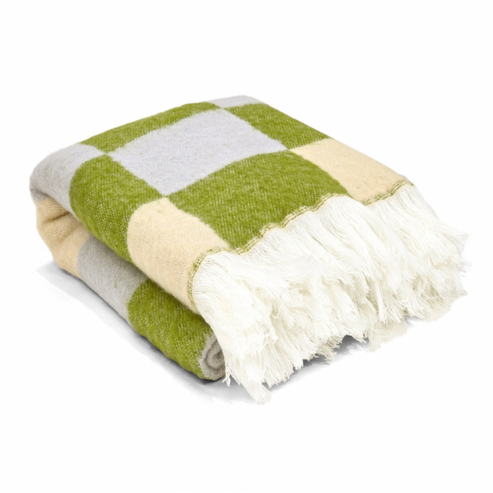 Krata \'Audrey Check\' 130x170cm - Beż/Zielony/Fioletowy w grupie Wystrój / Tekstylia / Kocyki i pledy w Reforma (V10201736)