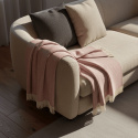 Koc bawełniany \'Denisa Fishbone\' 130x170cm - Czerwony/biały