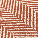 Koc bawełniany \'Denisa Fishbone\' 130x170cm - Brązowo-biały