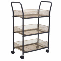 Wózek kuchenny \'Nät\' - Czarny/Drewno