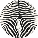 Okrągły dywan \'Zebra\' 120cm - Czarny/Biały