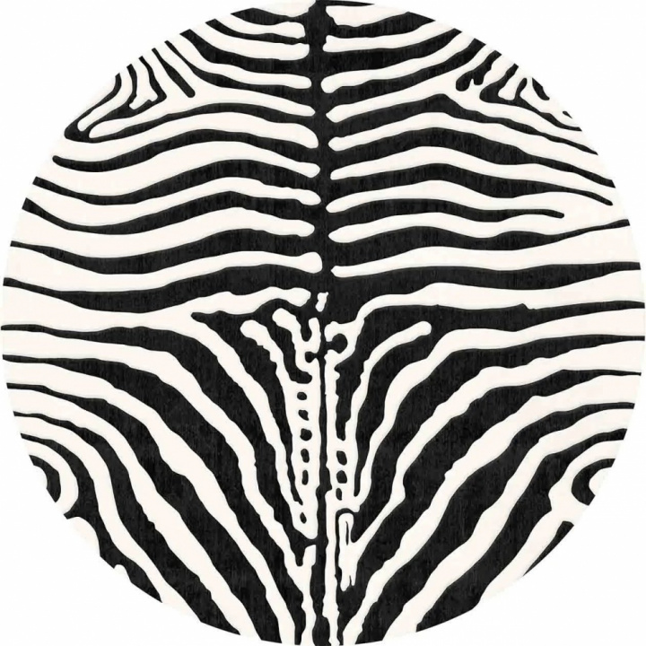 Okrągły dywan \'Zebra\' 200cm - Czarny/Biały w grupie Wystrój / Dywany / Woven rugs w Reforma (X10117474)