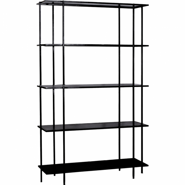 Regał \'Simple\' 5 półek - Czarny w grupie Meble / Półki i przechowywanie / Regały na książki w Reforma (m07065)